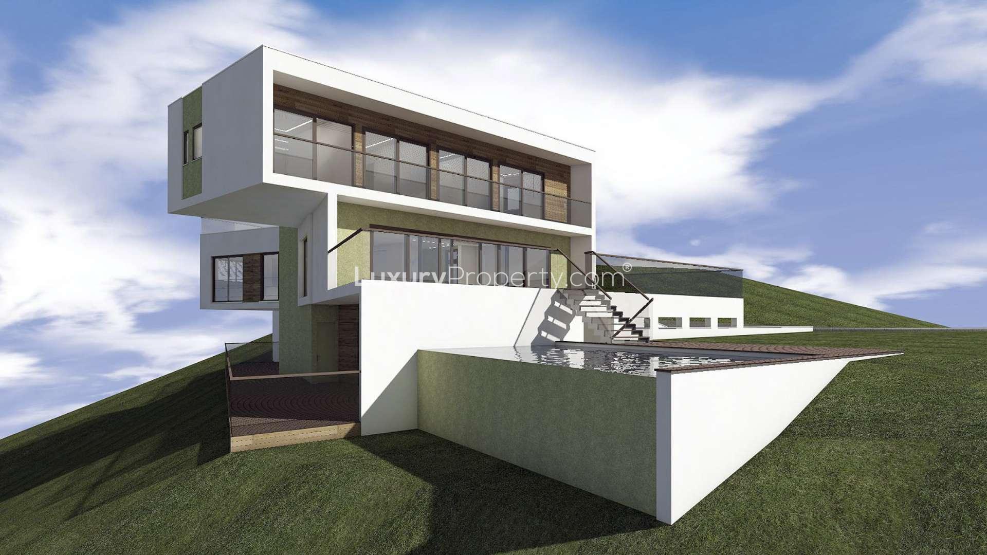 Modern living room in Luxury Villa Olivia, Agios Tychon, Limassol, featuring elegant decor