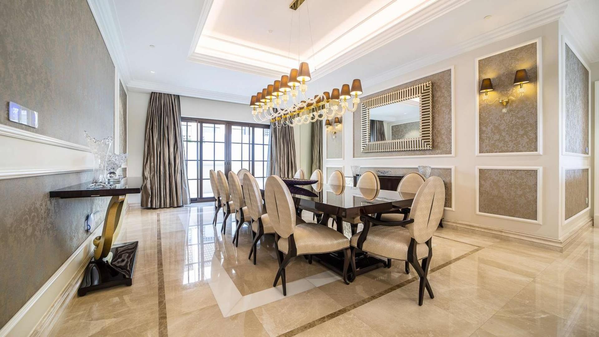 Gorgeous Mediterranean mansion entrance with arches in District One, Mohammed Bin Rashid City