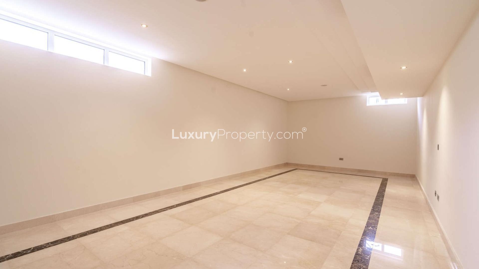 Palatial 8-bedroom villa exterior in Pearl Jumeirah, luxury sea-facing property for sale