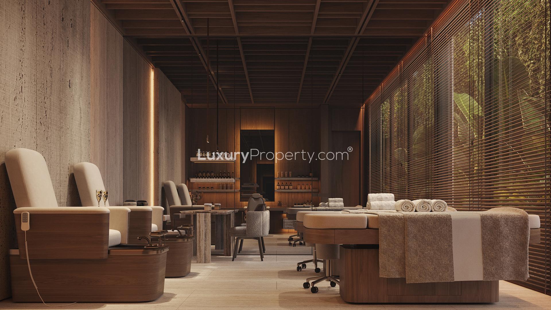 Luxurious living room with elegant decor in Zamani Islands, Maldives villa estate