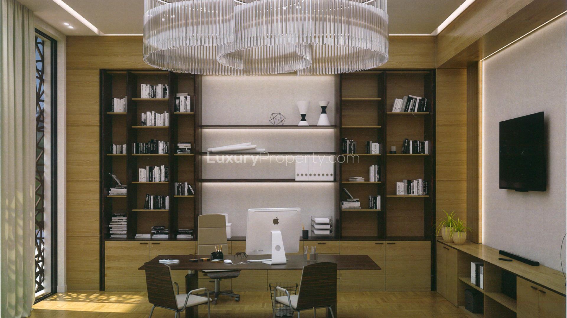 Luxurious Villa Blanca living room with elegant decor, Dubai Hills Estate