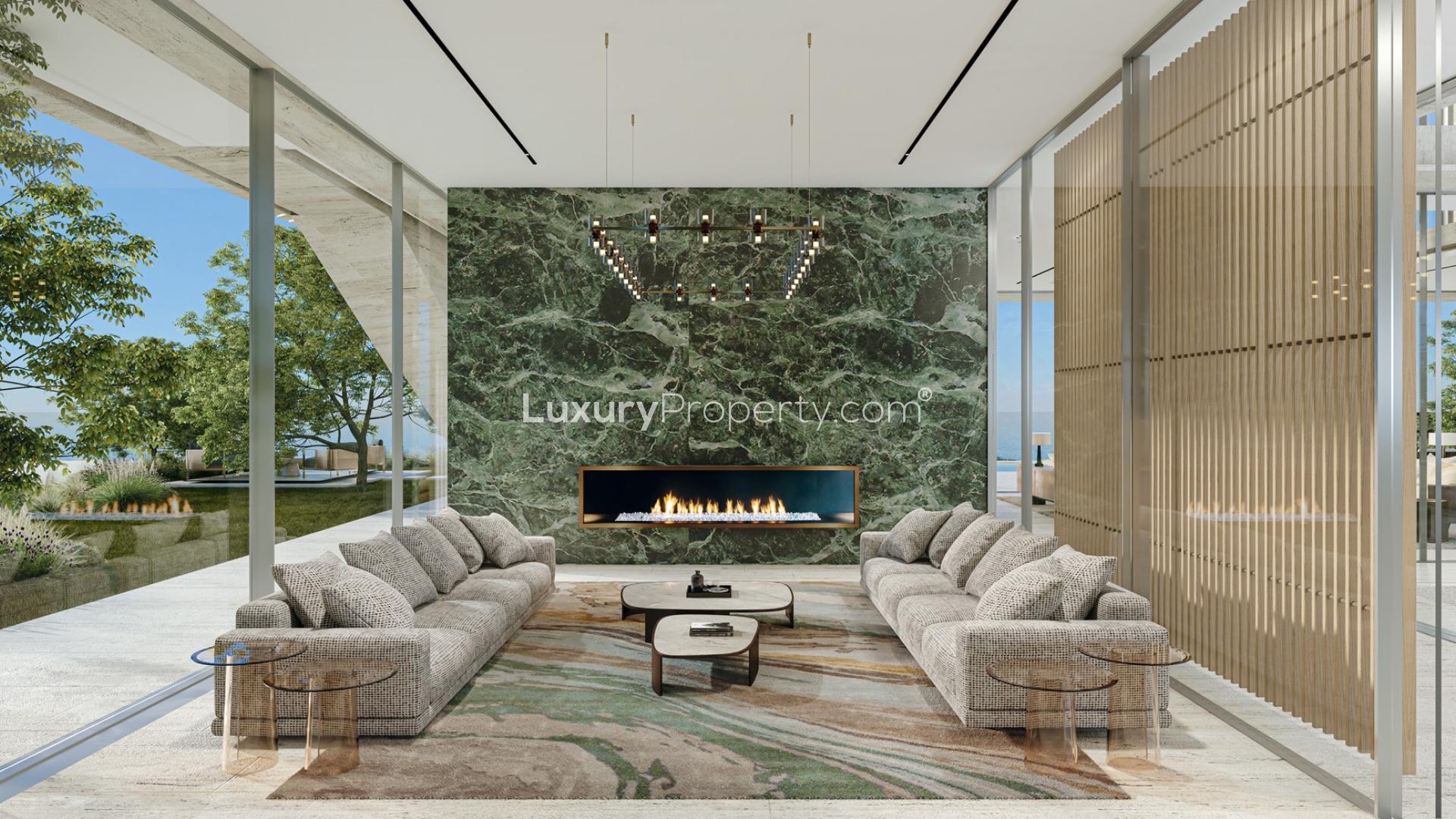 Outdoor seating area at Earth Mansion, Ritz-Carlton Residences, Creekside villa for sale