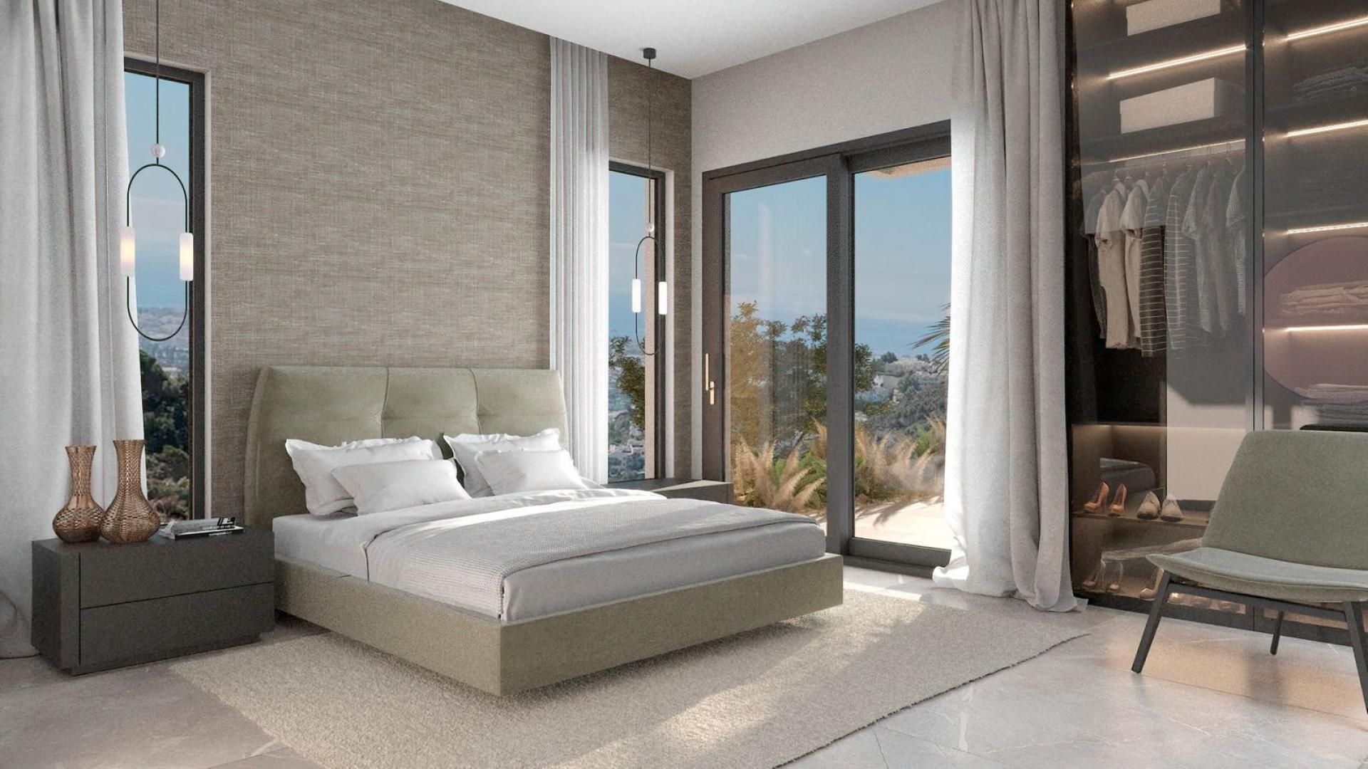 Modern bar and lounge area in luxury villa, El Madroñal, Málaga, for sale