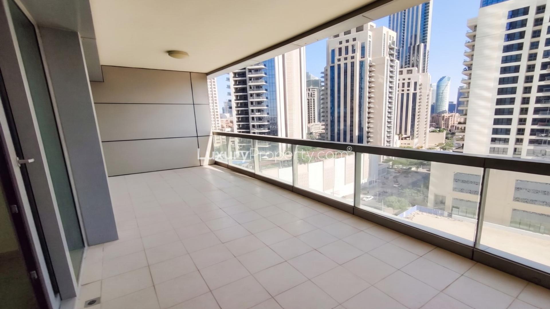 Outdoor pool area at 8 Boulevard Walk, Downtown Dubai apartment for rent, LP49073