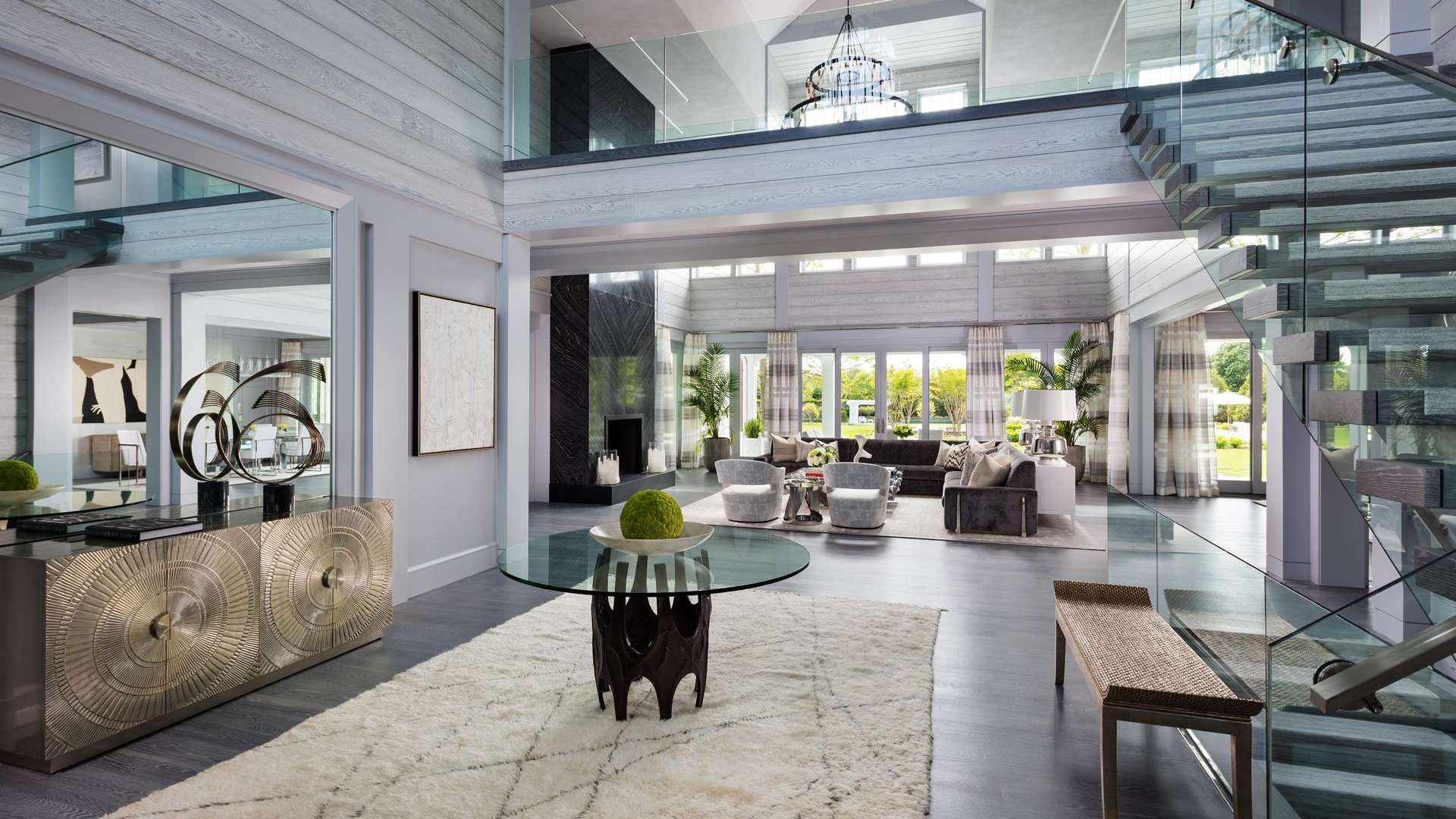 Rooftop putting green with outdoor kitchen at luxury Hamptons villa for sale