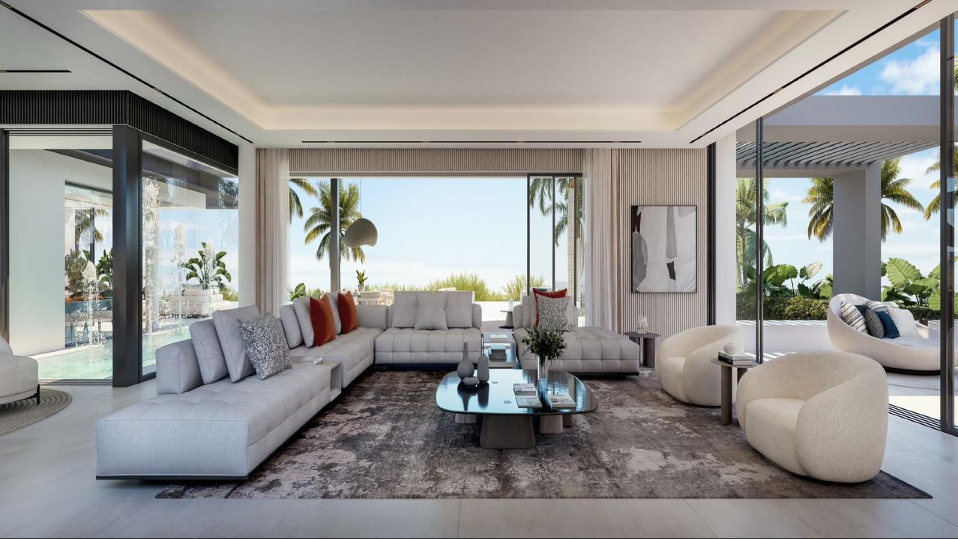 Elegant villa with palm trees and pool in El Paraíso, Málaga, for sale