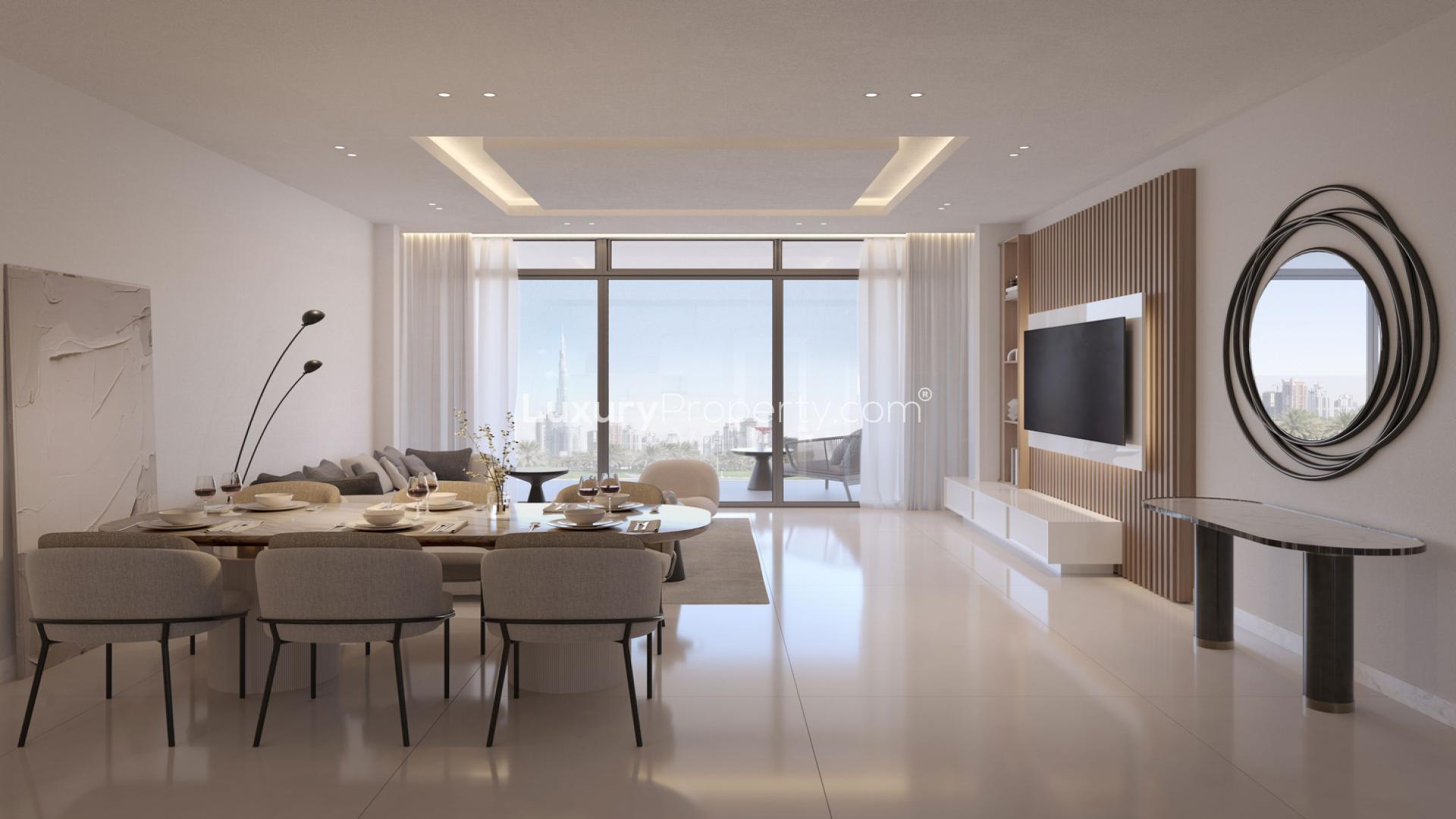Modern kitchen and dining area in Skyhills Residences studio apartment, Dubai Science Park