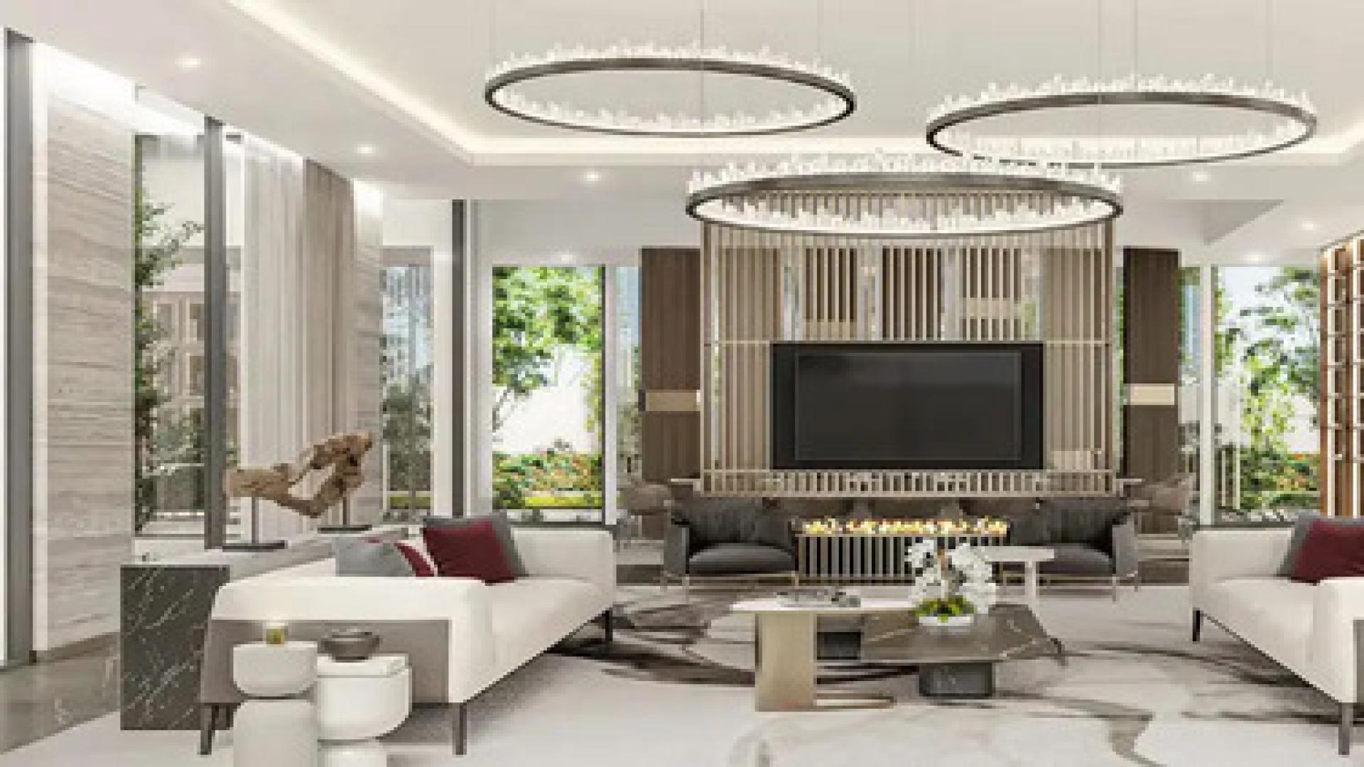 "Luxury studio apartment tower in Jumeirah Village Circle, Dubai skyline view, The Autograph S Series.",Luxury living room in The Autograph S Series, JVC studio apartment for sale