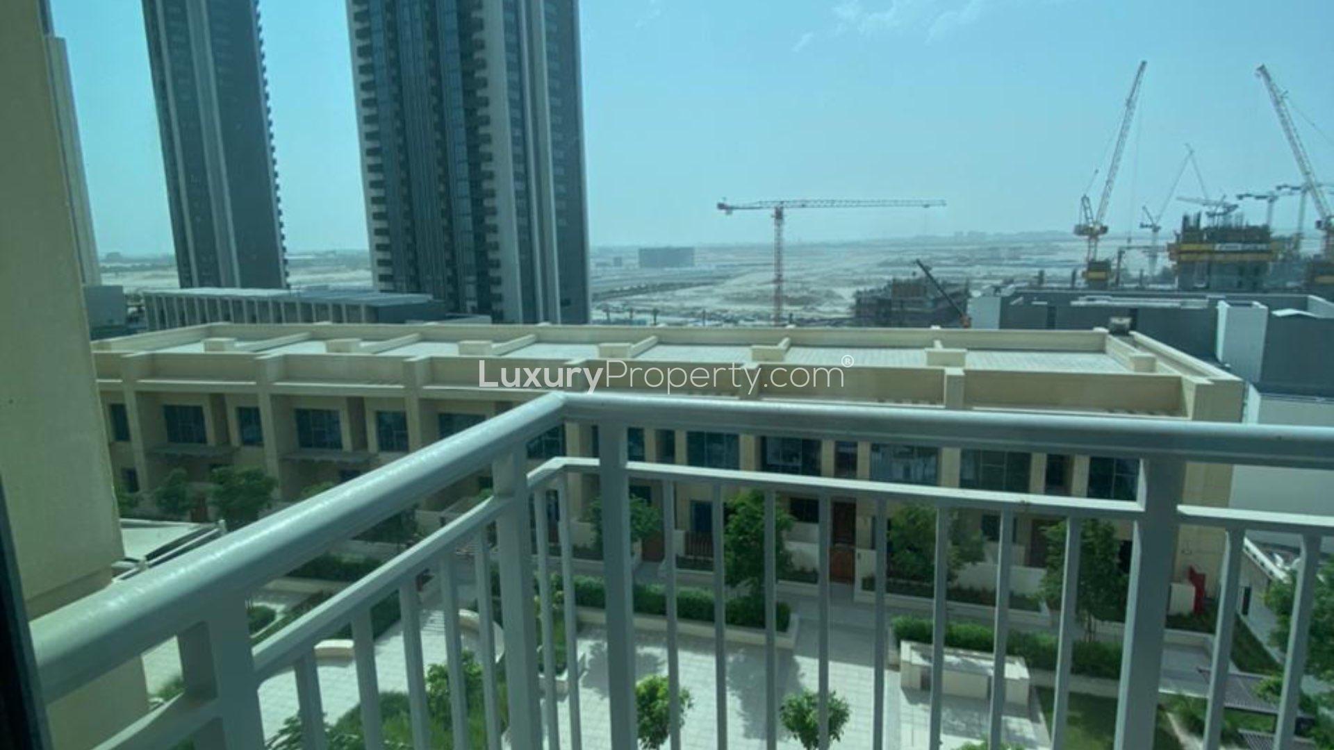 View from 2-bedroom apartment in Harbour Views 1, Dubai Creek Harbour, showing surrounding buildings