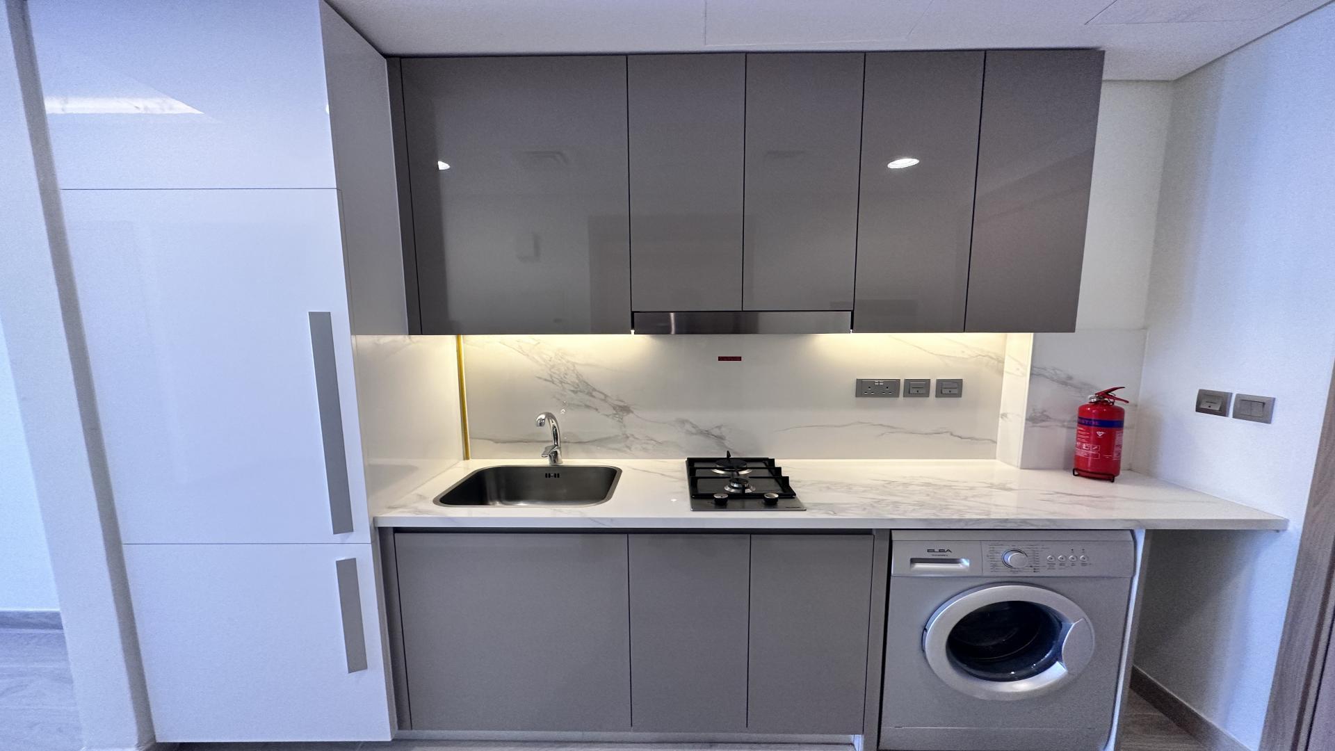 Modern studio with large windows in Azizi Riviera, Meydan One, for sale