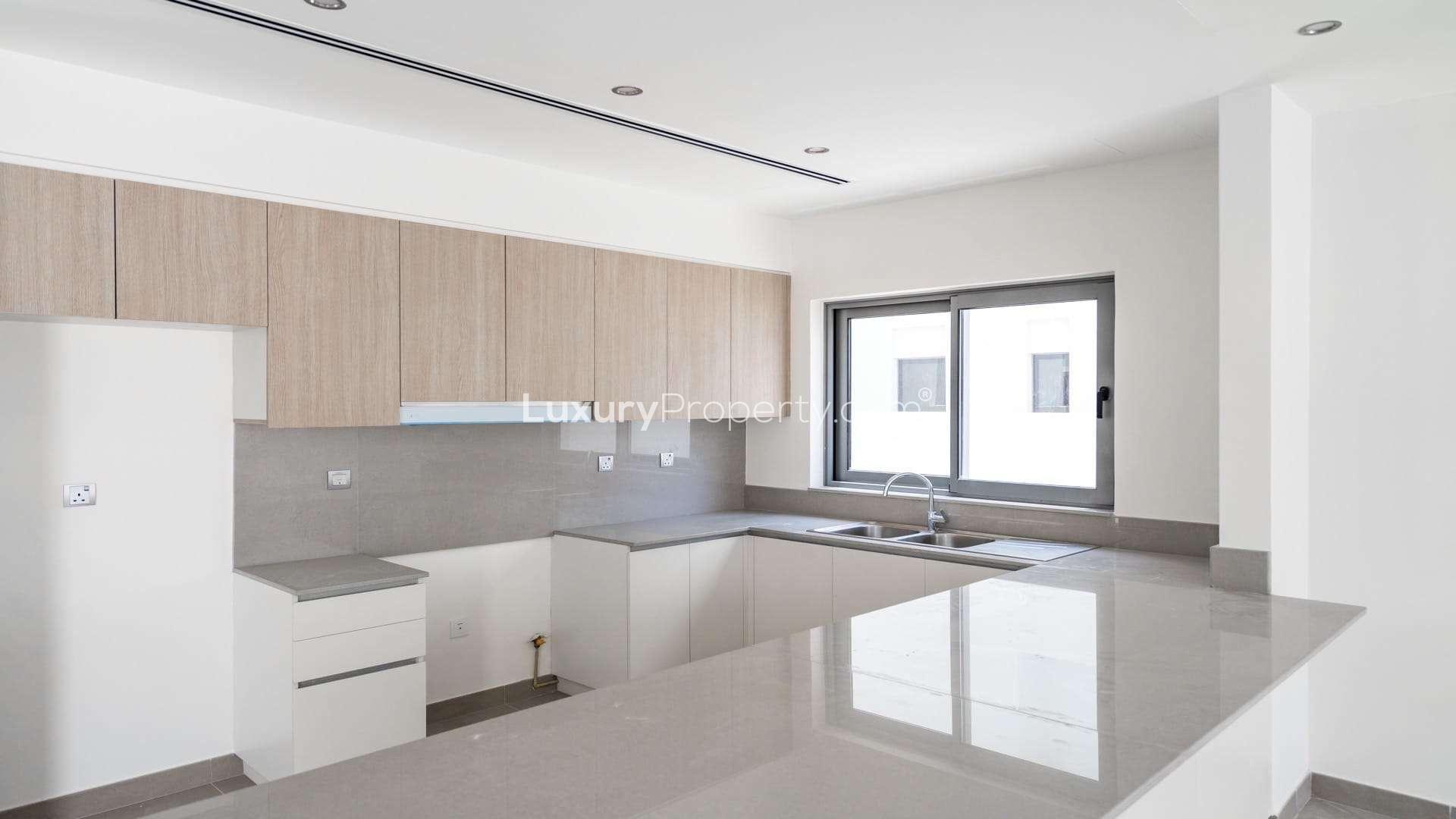 Modern kitchen in E1 style villa, Sidra Phase 3, Dubai Hills Estate, for sale