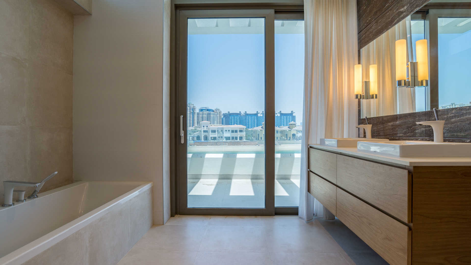 Luxury 5-bedroom villa exterior on N Frond, Palm Jumeirah, for rent