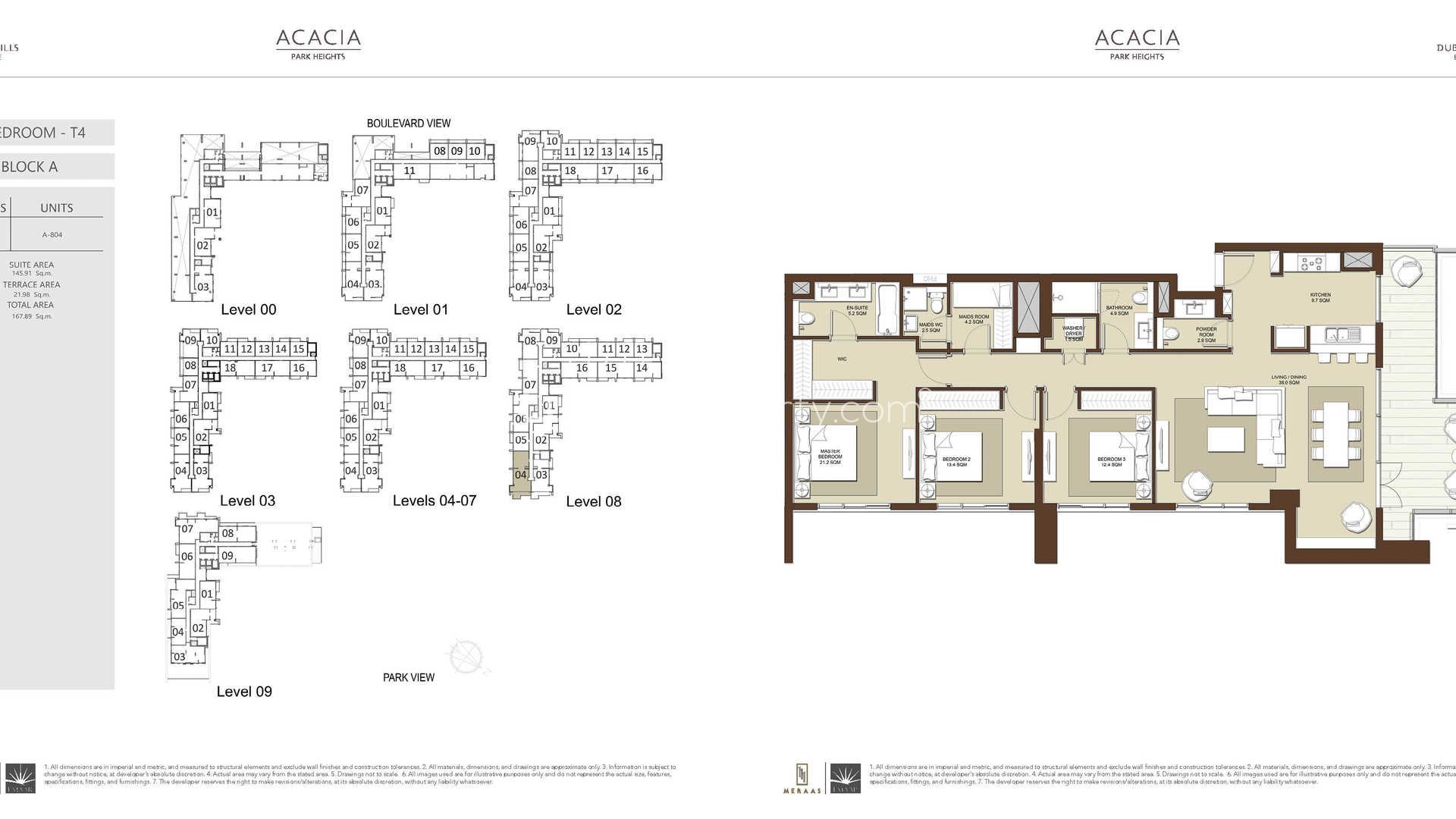 Modern bathroom in Acacia Park Heights apartment, Dubai Hills Estate, with elegant fixtures and decor