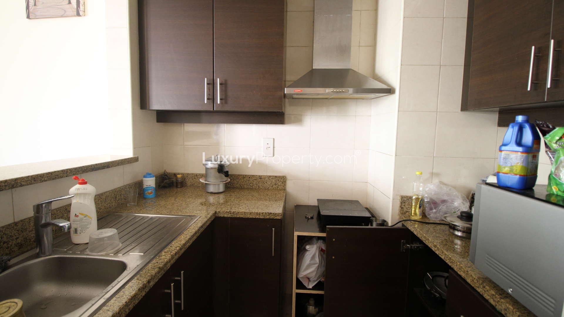 Hallway with built-in wardrobe in 2-bedroom apartment, Centrium Tower, Dubai Production City