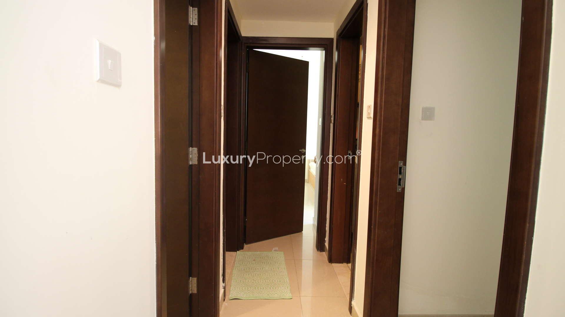 Aerial view of Centrium Tower apartments in Dubai Production City (IMPZ)