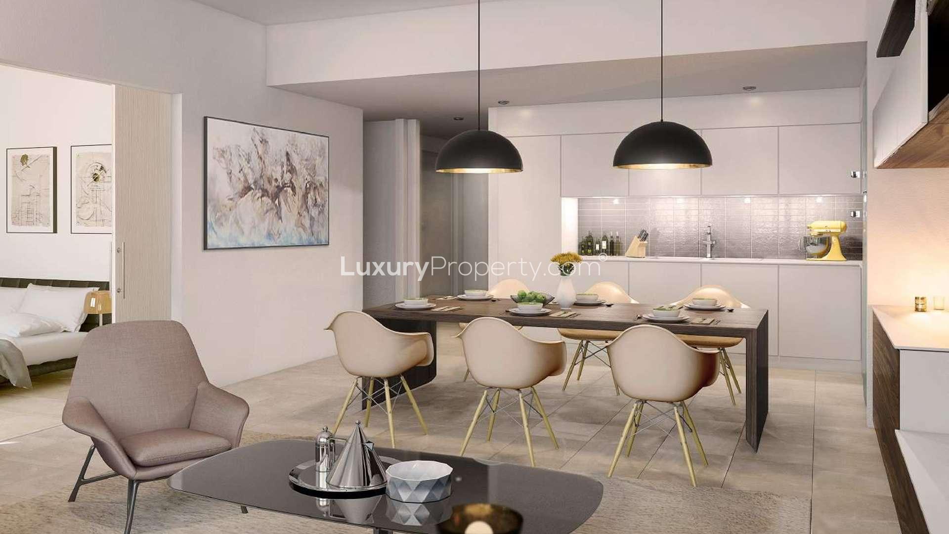 Modern dining area in 4-bedroom townhouse, Safi Townhouses, Dubai Town Square