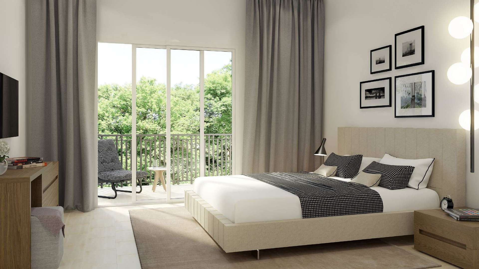 Elegant dining and living area in Safi Townhouses, Dubai Town Square townhouse for sale