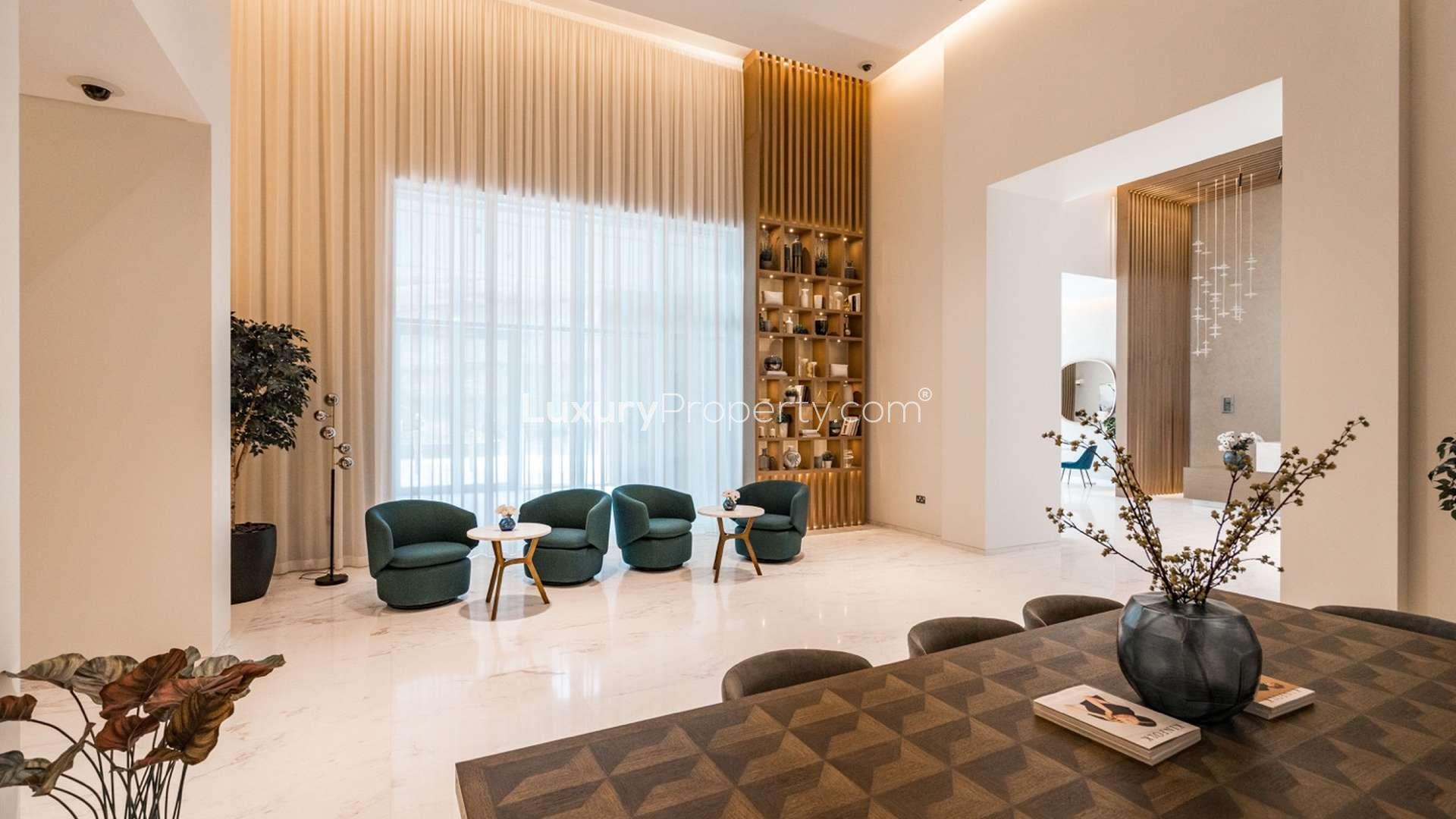 Bright living area in BLVD Crescent Tower 1 apartment, Downtown Dubai, spacious and modern