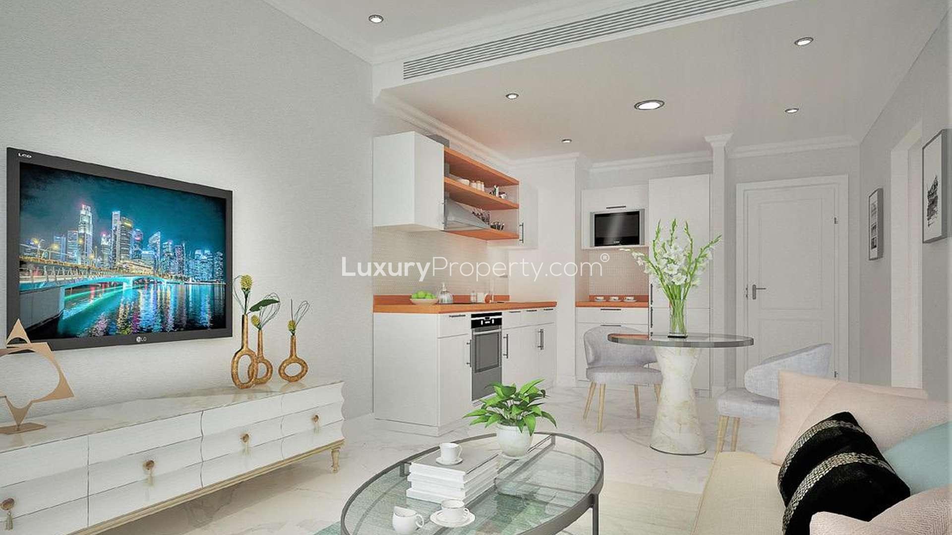 Three-bedroom apartment patio and bedroom view at Vincitore Benessere, Arjan