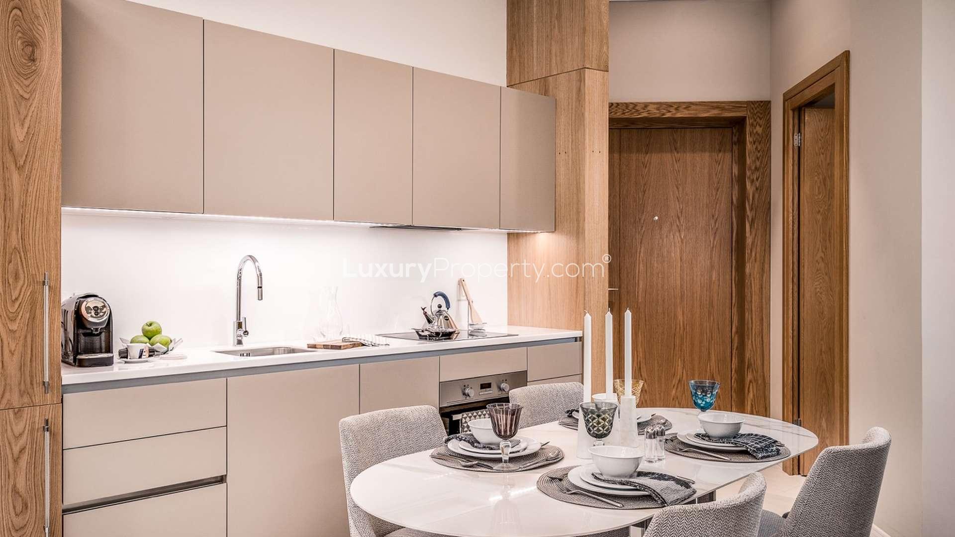 Luxurious one-bedroom duplex interior at SLS Dubai Hotel & Residences, Business Bay