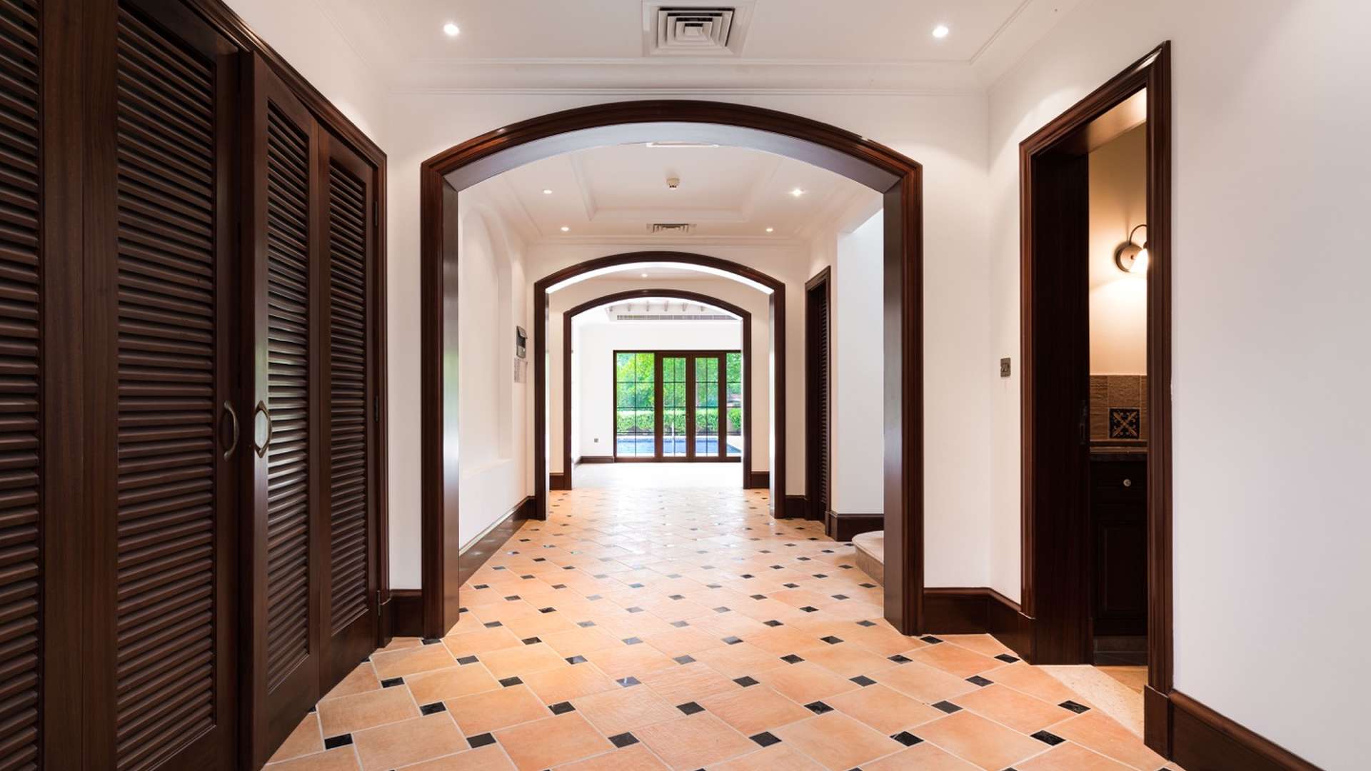 Impressive 5-bedroom villa exterior at Jumeirah Golf Estates, Earth community, for sale