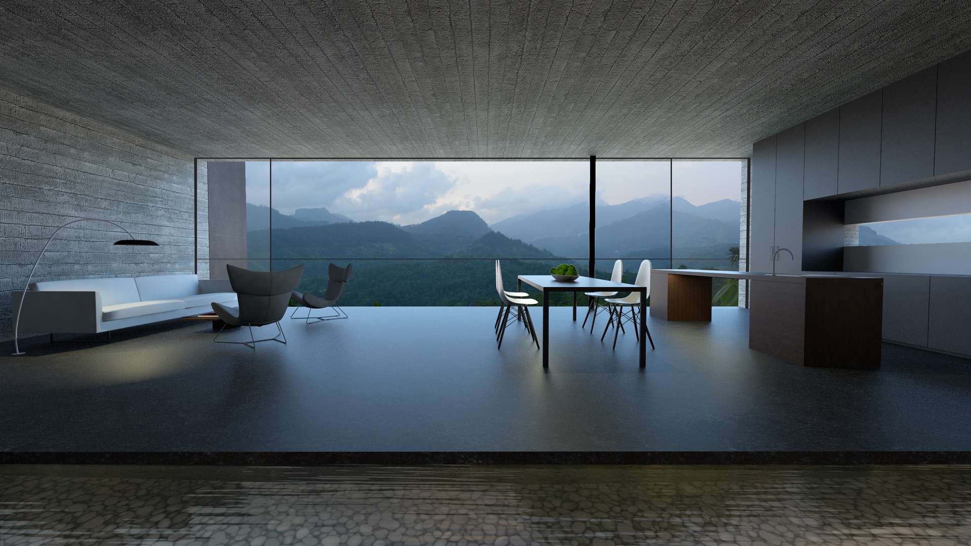 Gorgeous villa interior with panoramic mountain views in Santani Residences, Werapitiya Kandy, Sri Lanka