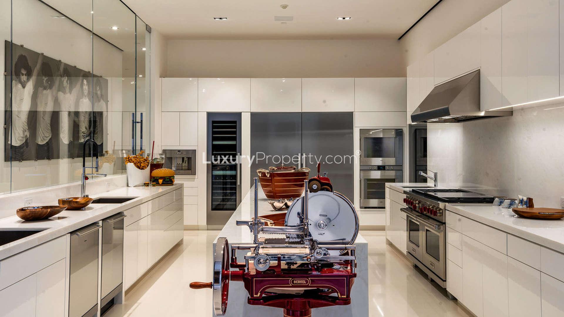 Luxury dining area with city view in Bel Air villa, Los Angeles estate for sale