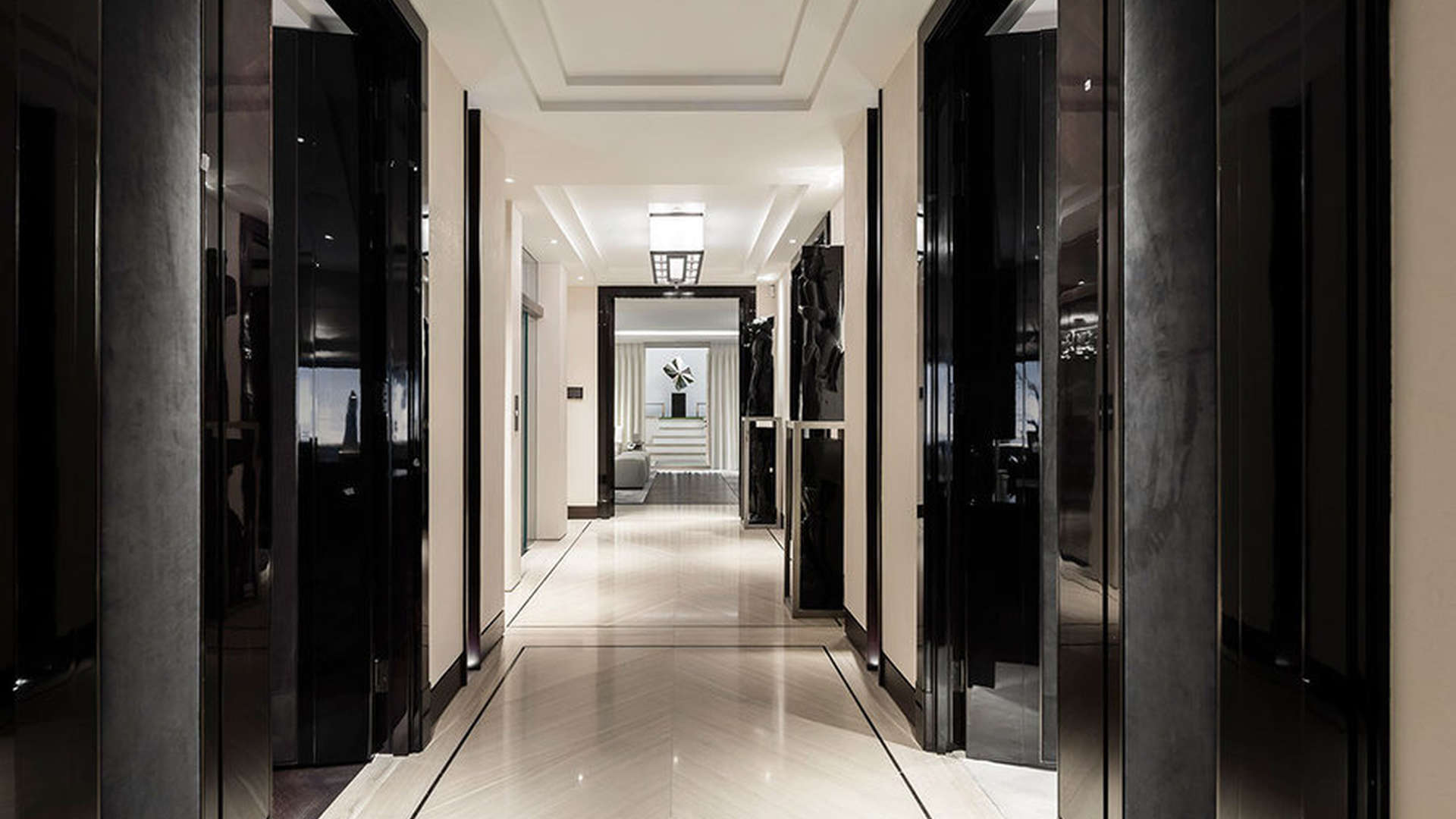 Luxurious Mayfair townhouse exterior on Culross Street, London, featuring elegant brick facade