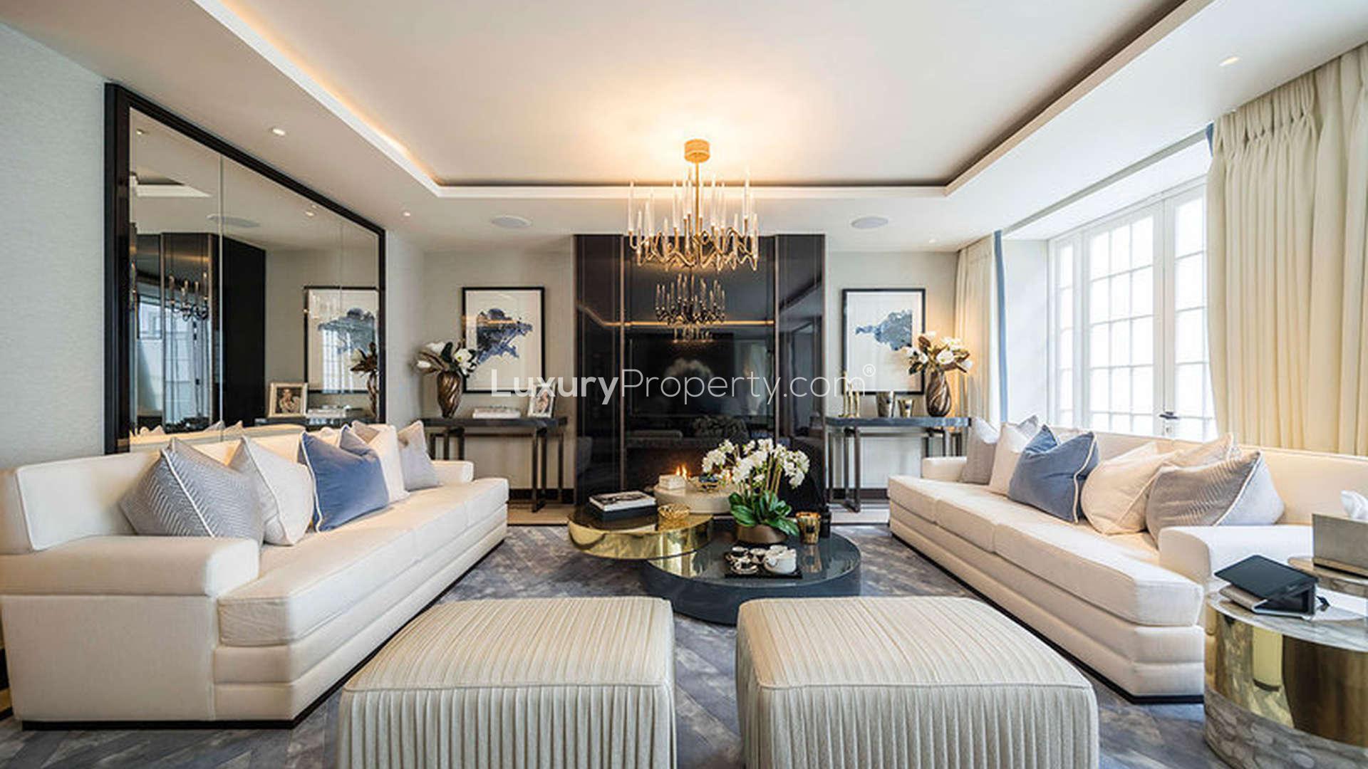 Luxurious hallway in Mayfair townhouse for sale, Culross Street, London