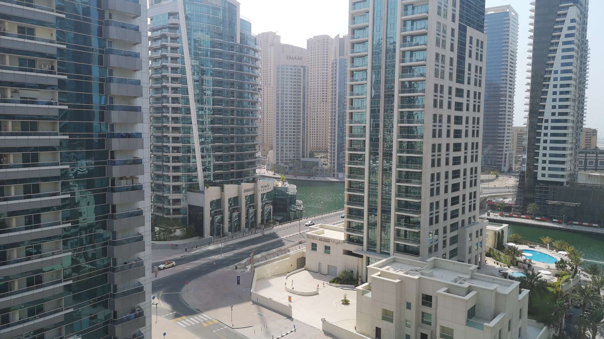 Elegant bathroom in 1-bedroom apartment, Marina Diamond 3, Dubai Marina, with bathtub and shower