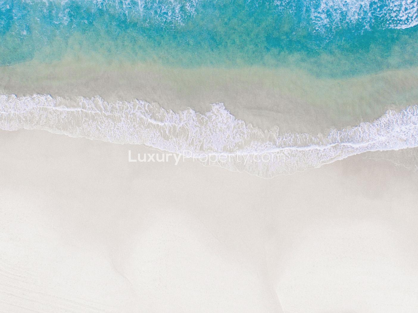 Stunning Dubai Harbour view from Emaar Beachfront apartment for sale, featuring luxury yachts