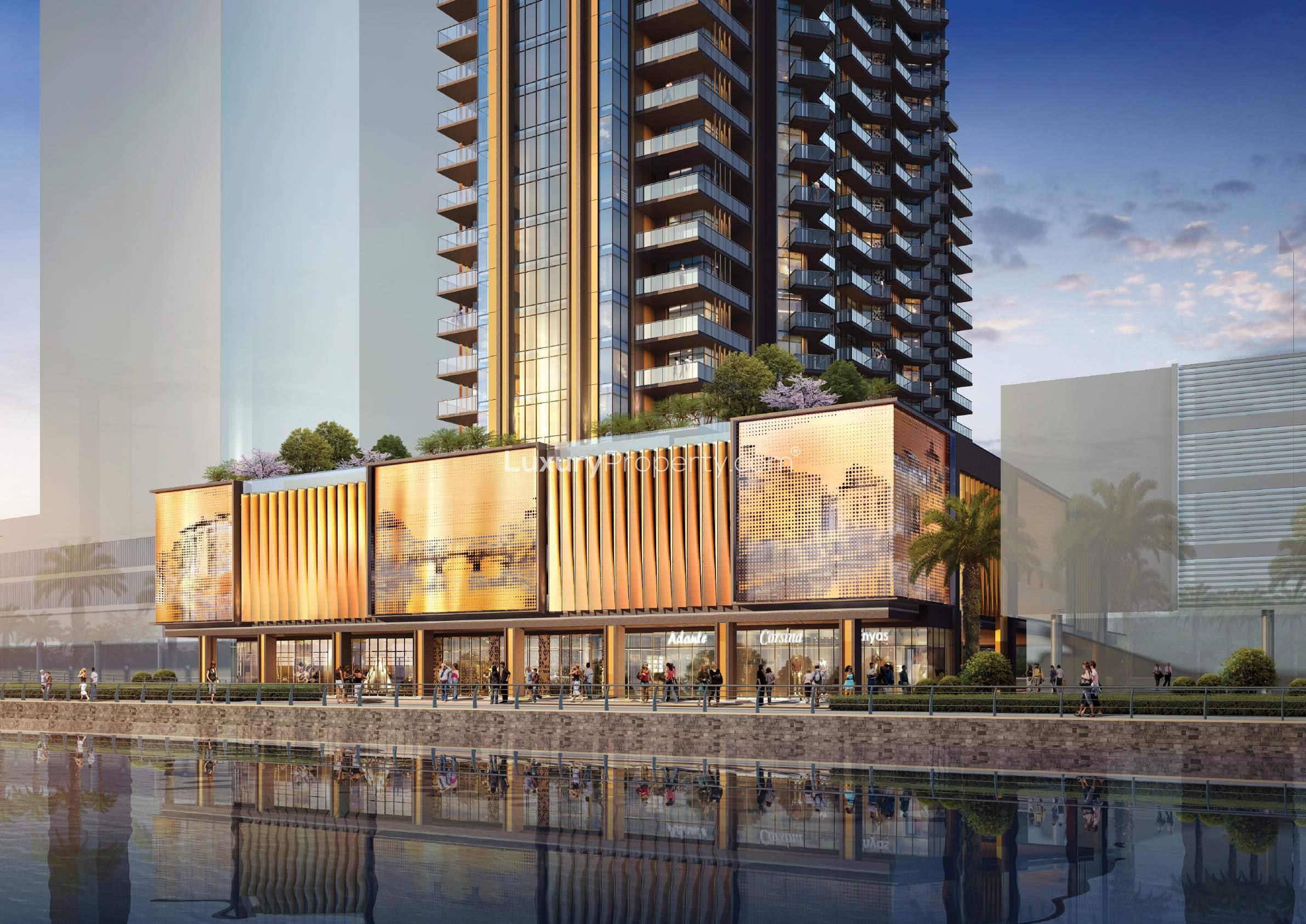 Elegant three-bedroom apartment building in Business Bay, overlooking Dubai Water Canal