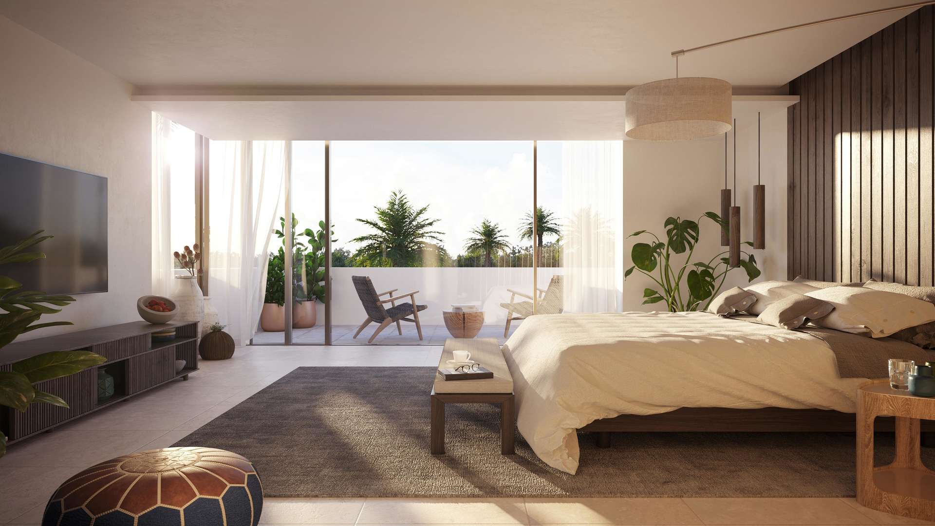 Luxurious living room in Budoor Villa, Al Jurf Gardens, with ocean view and modern decor