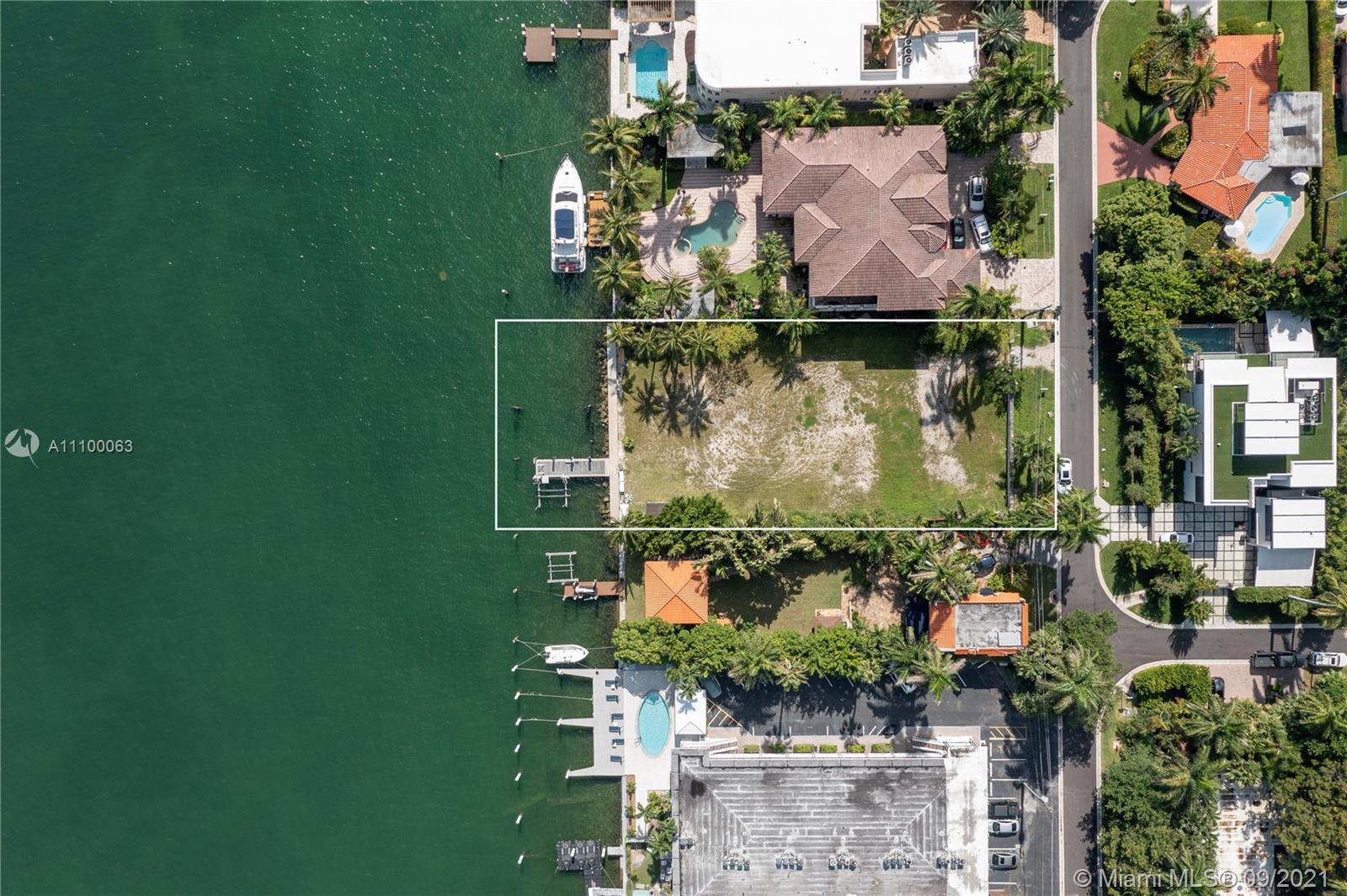 Luxury waterfront villa exterior at 375 N Hibiscus Dr, Miami, for sale