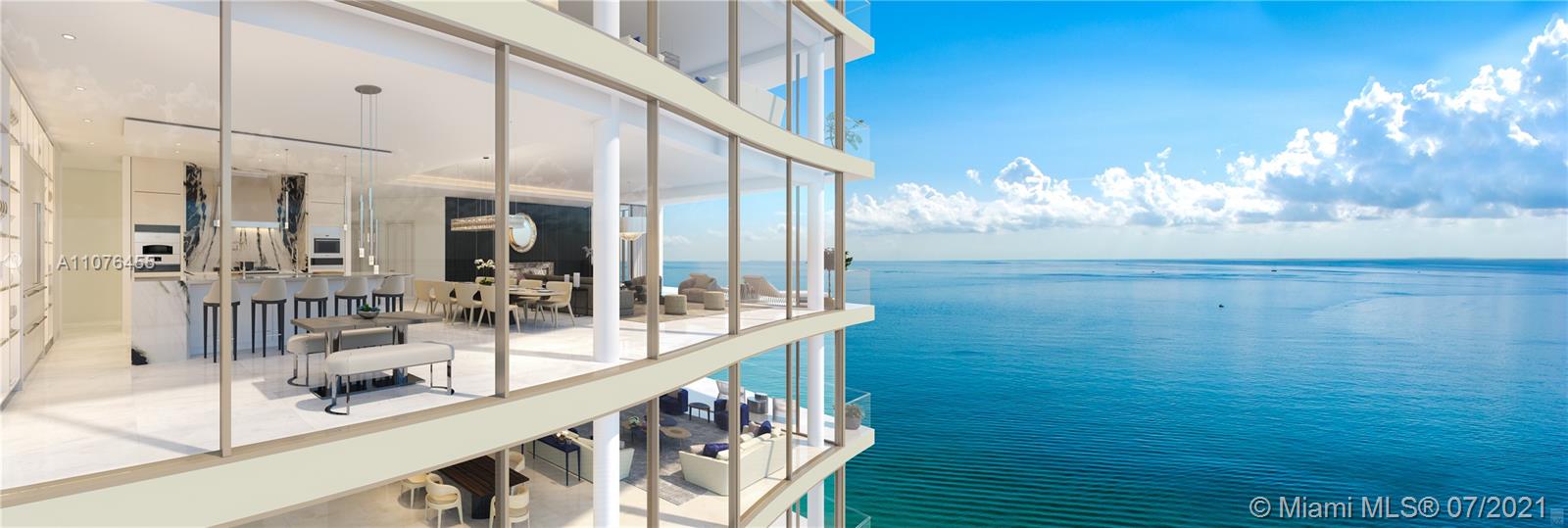 Luxurious waterfront villa interior with ocean view in Sunny Isles Beach, Miami, for sale
