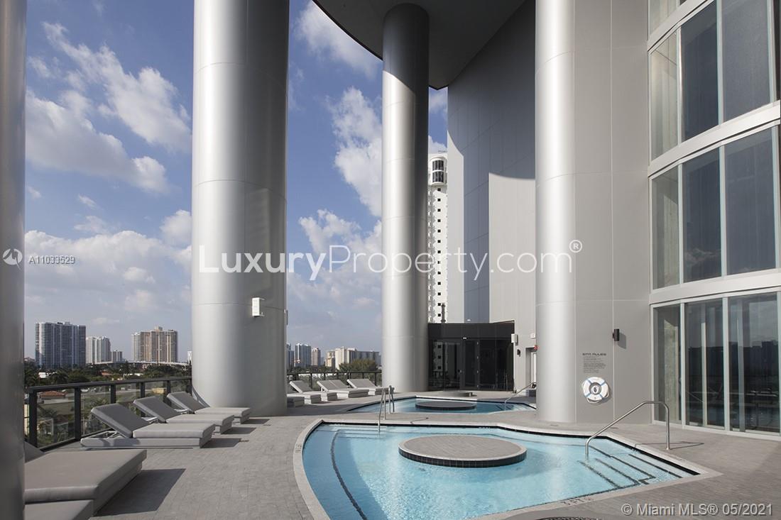 Skyscraper exterior of luxury villa for sale, 18555 Collins Ave, Miami, Florida