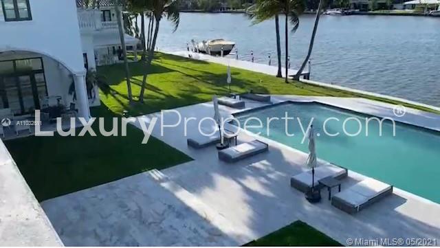 Waterfront view from luxury 9-bed villa in Hollywood, FL, for sale at 900 S Northlake Dr