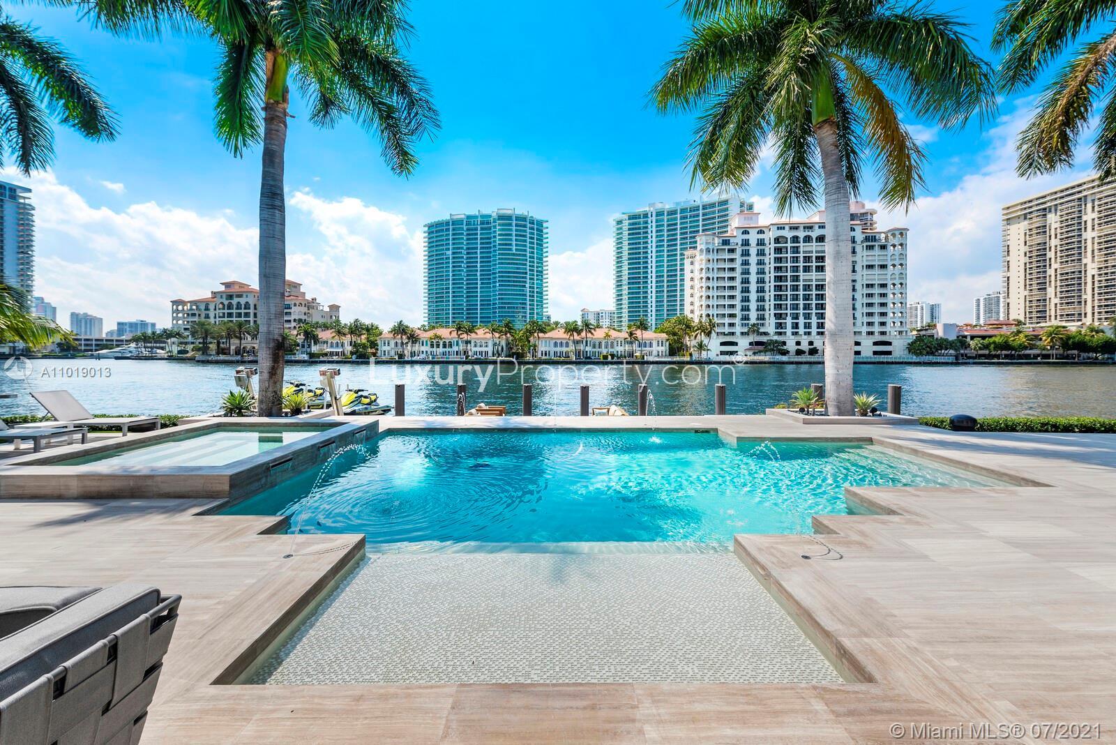 Luxurious Florida villa with pool and spacious patio in Golden Beach community