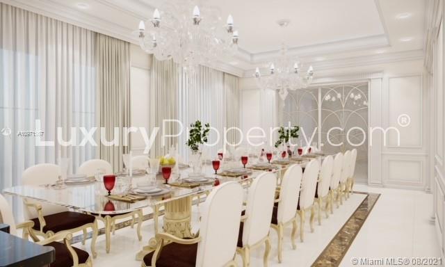 Brand new Miami villa with palm trees, spacious patio, and sunset view at 361 Los Pinos