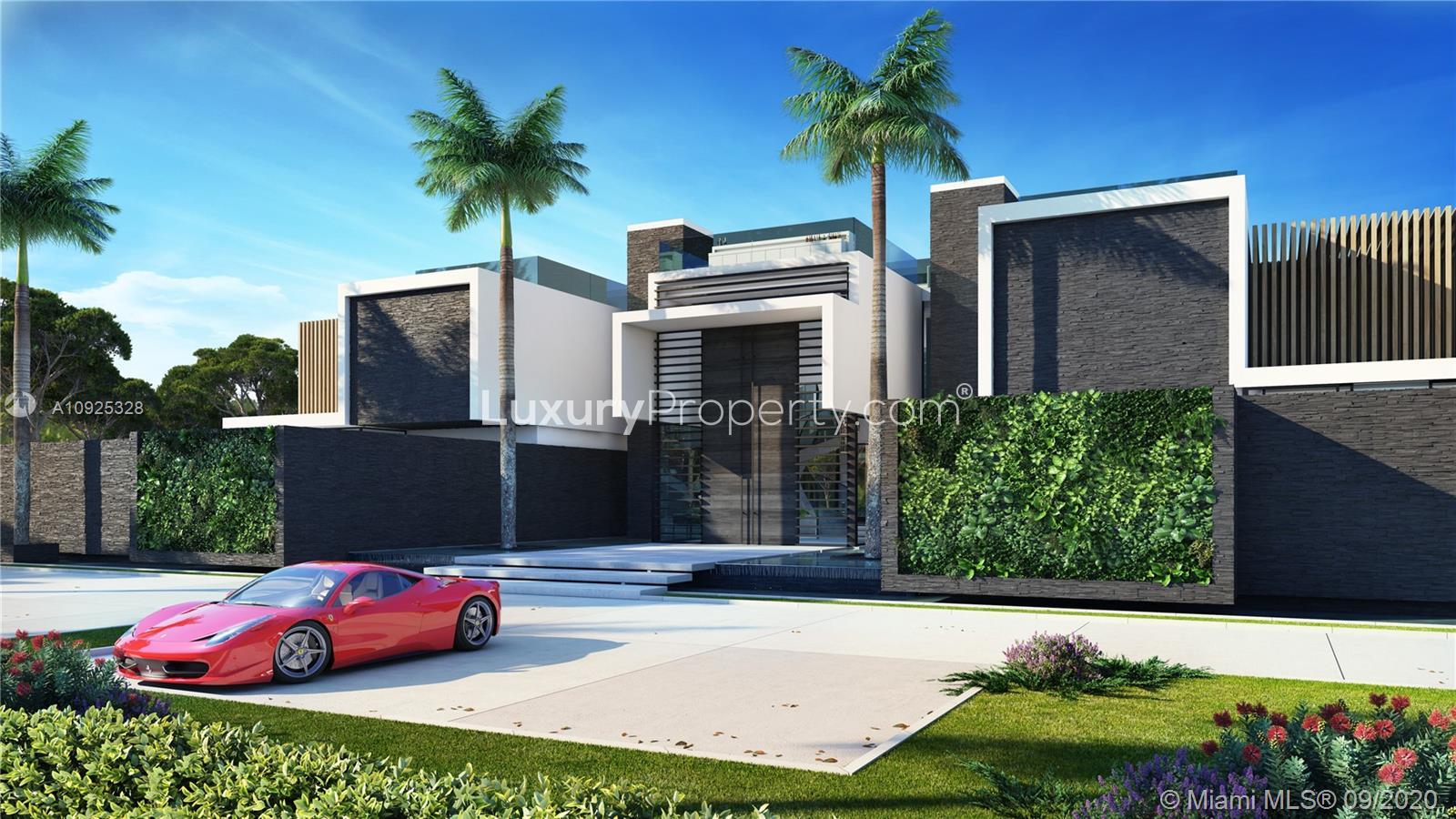 Contemporary 6-bed villa with pool and tennis court in Southwest Ranches, Florida