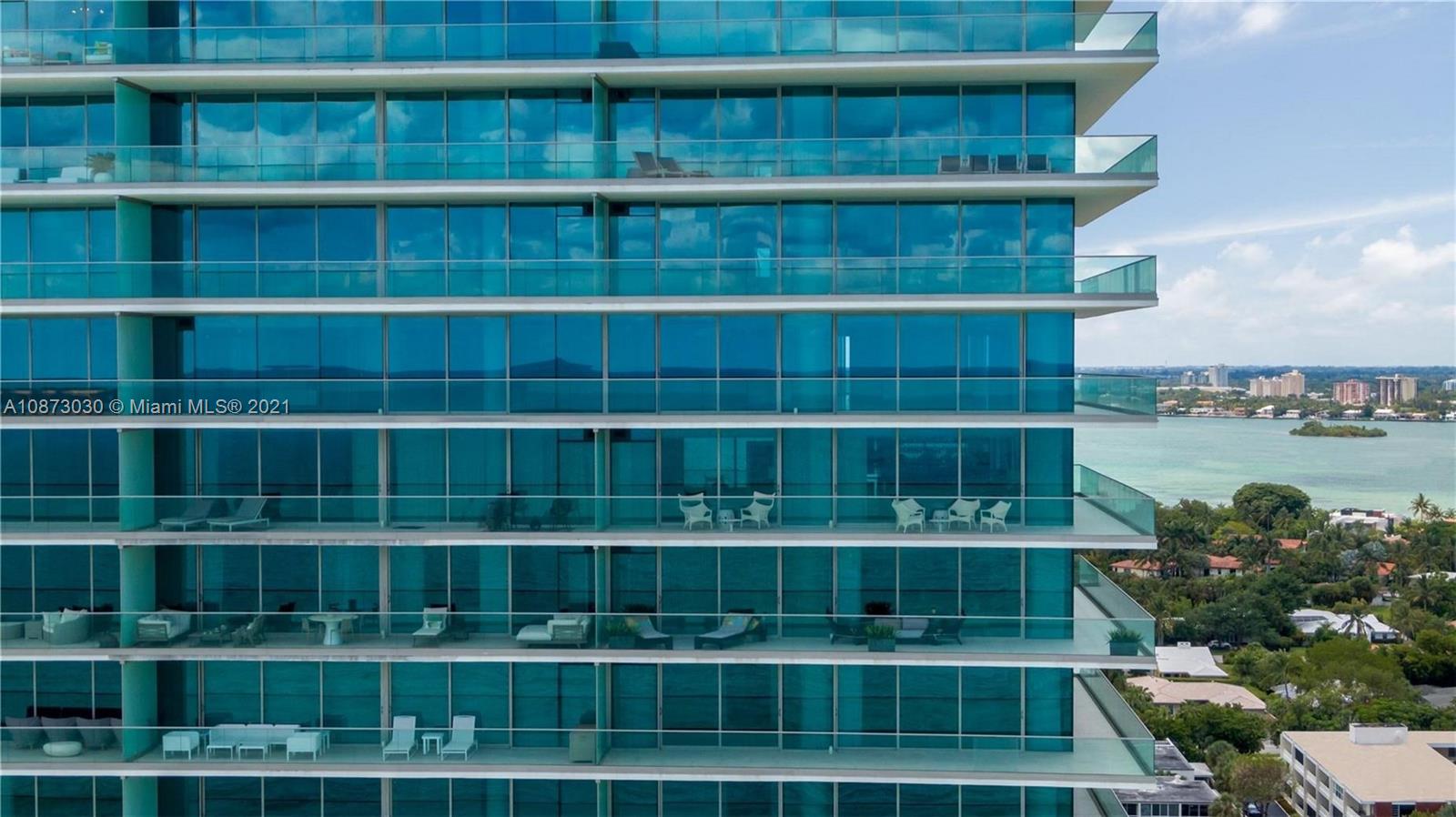 Modern villa balcony view, Oceana Bal Harbour, Miami skyline, luxury residential property for sale