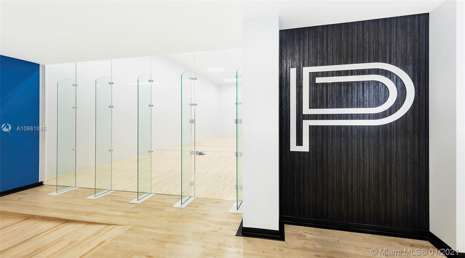 Indoor basketball court in luxury Miami villa at 851 NE 1st Ave PH 5411