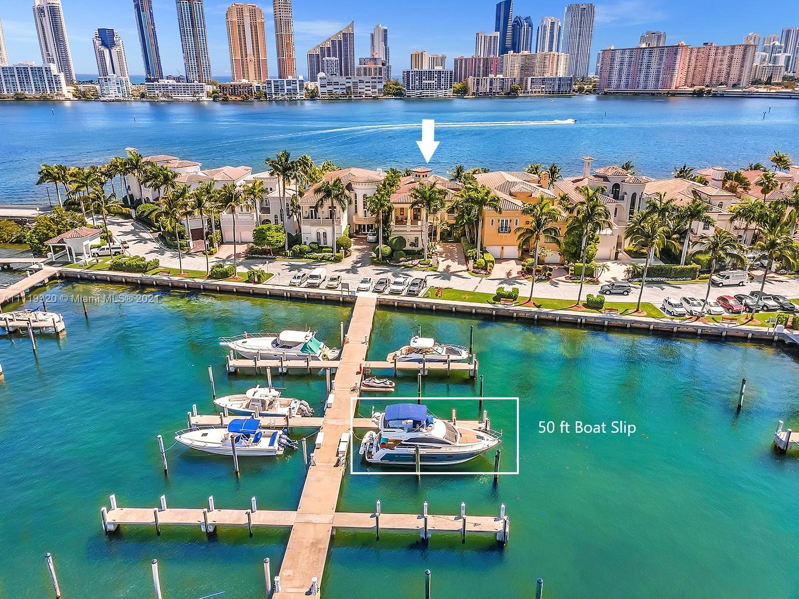 Floor plan of furnished 5-bed waterfront mansion at 4036 Island Estates Dr, Aventura