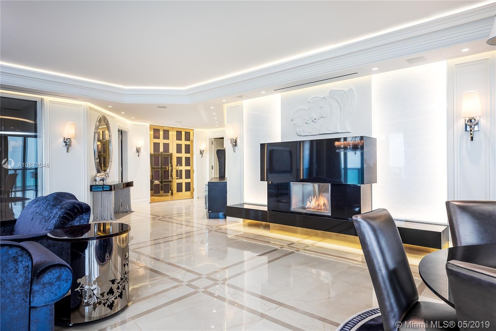 Luxurious bathroom with elegant decor in 3-bedroom condo, St. Regis Bal Harbour Resort