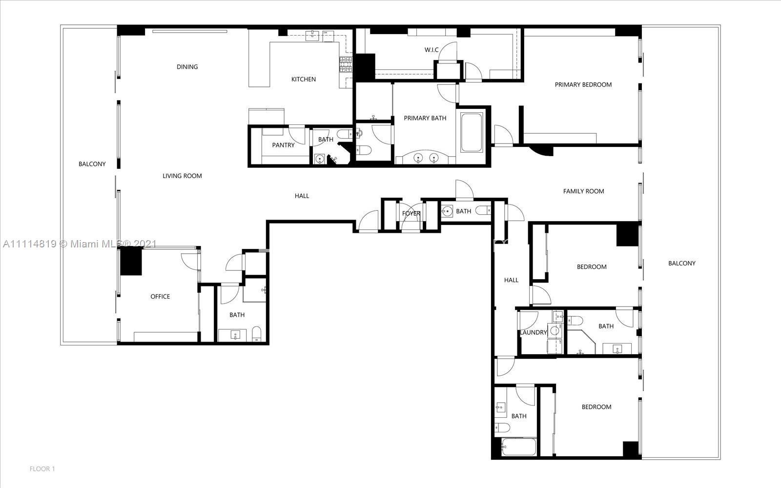 Luxurious living room with ocean view at St. Regis Bal Harbour Resort, Miami villa