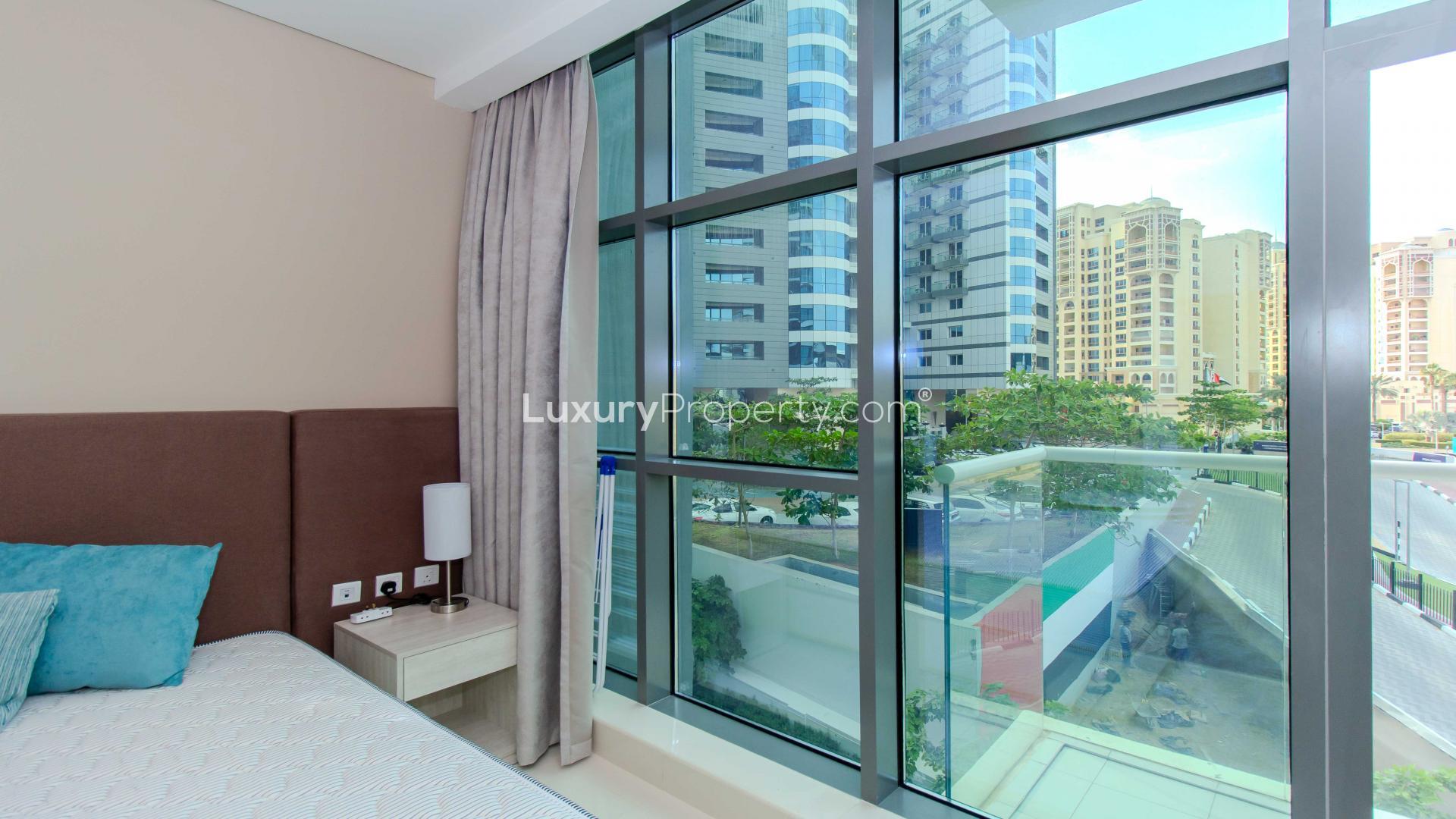 Brand new modern studio in Seven Palm, Palm Jumeirah with large windows and city view