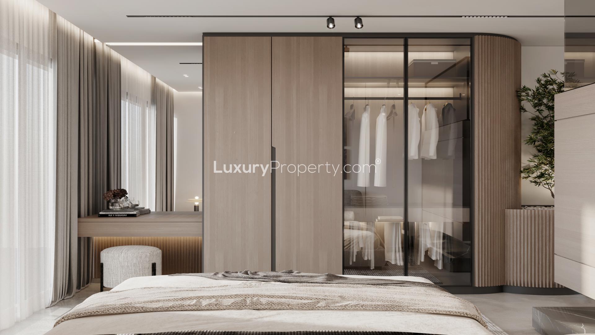 Modern studio interior at Aveline Residences, Jumeirah Village Circle, featuring sleek decor