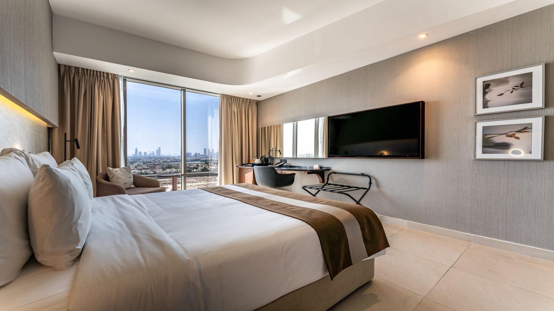 Fully furnished studio apartment interior, The One, Jumeirah Village Triangle, for sale