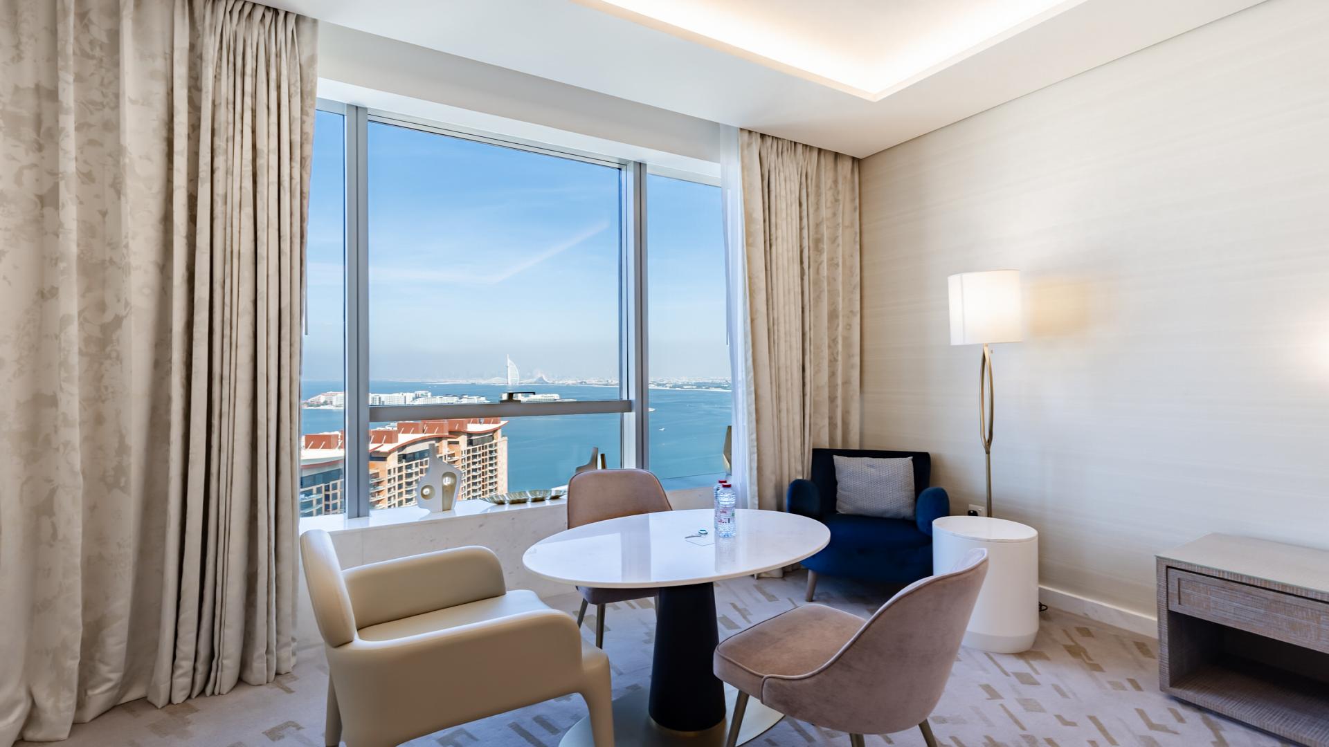 Brand new furnished studio apartment interior in Palm Tower, Palm Jumeirah for sale