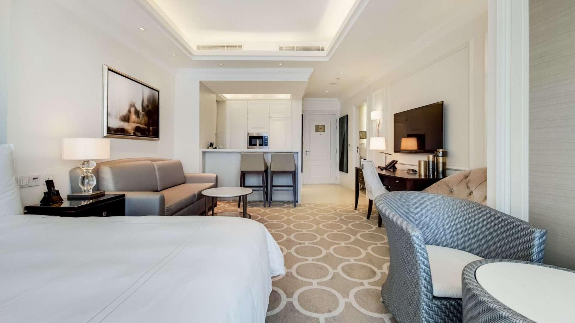 Balcony view from serviced studio in The Address The BLVD, Downtown Dubai apartment for rent